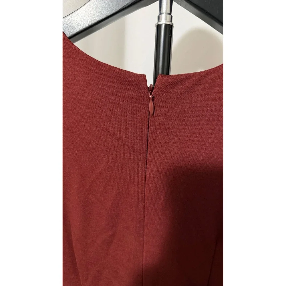 Ann Taylor Petite Burgundy Sleeveless Sheath Dress Size 4P NWT 21812804